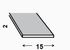 Profilé plat aluminium brut 15 x 2 mm 1 m CQFD