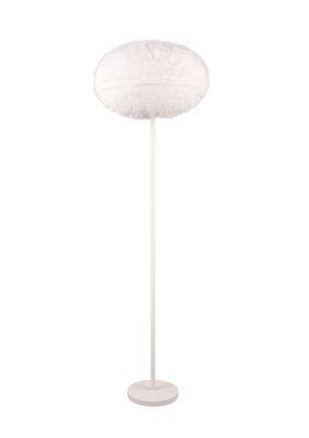 Lampadaire E27 Furry fourrure blanc 10W -REALITY