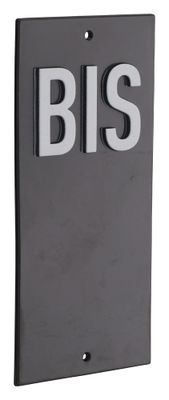 Plaque signalétique lettre Bis à visser 56 x 130 mm noir THIRARD