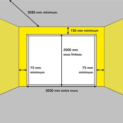 Porte de garage sectionnelle motorisée l.300 x h.200 cm rainurée blanche - SPADONE