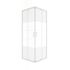 Accès d'angle coulissant 70x70x185 cm profilé blanc verre sérigraphié 4 mm Primera - OCEA