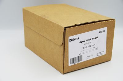 Pointes tête plate 4.5 x 100 mm par 5 kg DESA