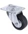 Roulette pivotante à platine diamètre 80 mm