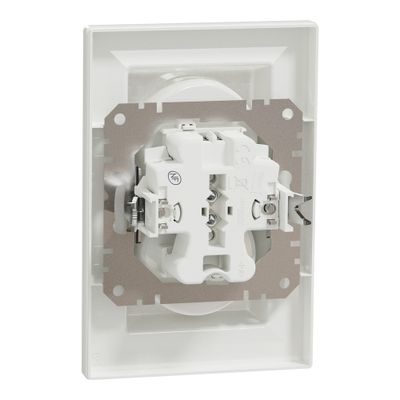 Double prise 2 pôles + terre blanc - Asfora SCHNEIDER ELECTRIC