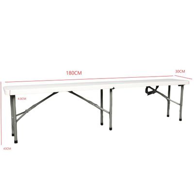 Banc de jardin pour réception pliable polyéthylène blanc 180 cm - JARDIN SAUVAGE