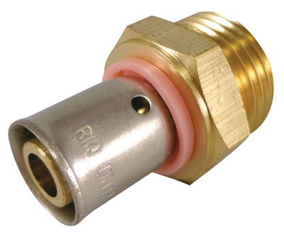 Manchon à sertir mâle M15/21 pour tube PER diamètre 10/12 mm