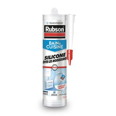 Mastic Silicone Bain & Cuisine Pure Transparent 280 ml RUBSON