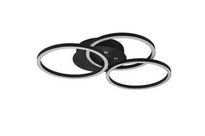 Plafonnier LED Circle noir 3200 lumens blanc variable CCT - REALITY