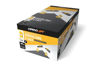 Croisillons de carrelage autonivelants à cale joint 2 mm en I par 1000 PAVILIFT