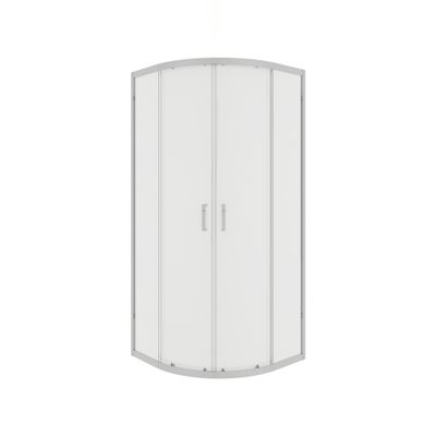 Accès d'angle coulissant 1/4 de cercle 80x80x185 cm profilé chrome verre transparent 4 mm Primera - OCEA