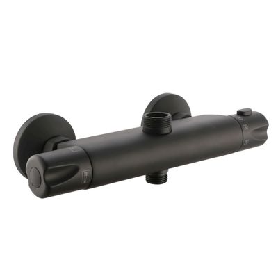 Mitigeur thermostatique de douche noir Breva - EDOUARD ROUSSEAU