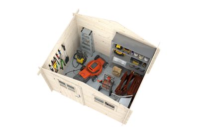 Abri de jardin  Bois Naturel  Katia 4,3m2 Livraison à domicile incluse