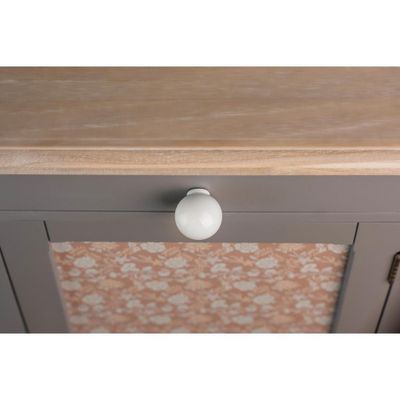 Bouton de meuble boule blanc diamètre 29 mm REI