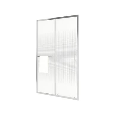 Porte de douche coulissante 100x195 cm profilé chrome verre sérigraphié 6 mm Serenity - OCEA