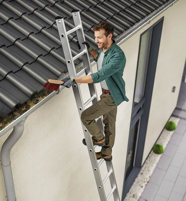 Echelle simple 9 échelons 2,46 m ProfiStep Uno aluminium - HAILO