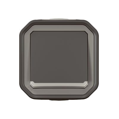 Bouton poussoir étanche IP55 avec voyant lumineux en saillie Anthracite - Plexo LEGRAND