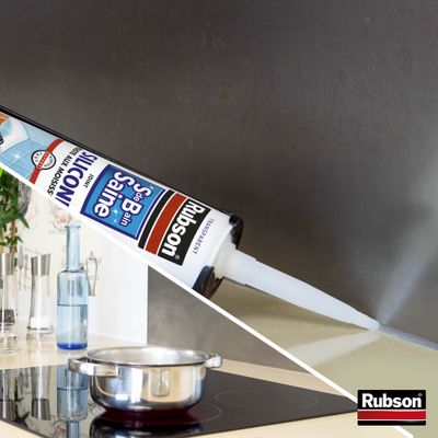 Mastic Joint silicone Salle de bains saine translucide 280 ml RUBSON