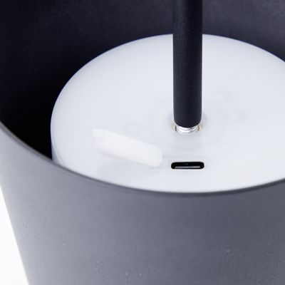 Lampe à poser extérieur rechargeable LED nickel XAANA blanc chaud - BRILLIANT