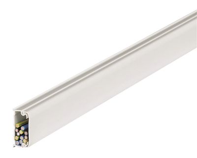 Moulure 12x30 mm blanche 1 compartiment longueur 2m TEHALIT