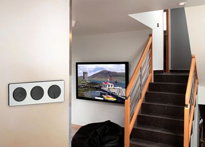 Plaque de finition 1 poste aluminium brossé/ anthracite - Odace 2011 Touch SCHNEIDER ELECTRIC