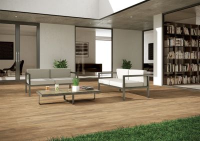 Carrelage de sol extérieur noyer NWOOD ép 10 mm 20 x 120 cm rectifié paquet de 1,44 m² HERBERIA