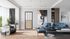Bloc-porte aluminium noir et plaqué chêne style Atelier H.204 x l.83 cm avec vitrage verre blanc dépoli poussant droit - OPTIMUM