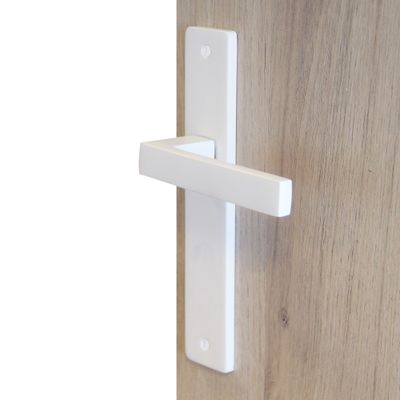 Poignées de porte sur plaques sans trou Joffrin blanc mat LINEA BERTOMANI