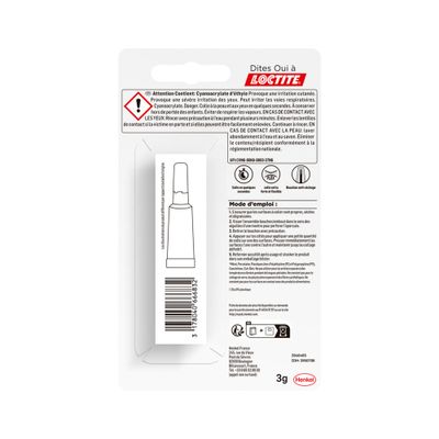 Colle de réparation Super Glue-3 Power gel tube 3 g - LOCTITE