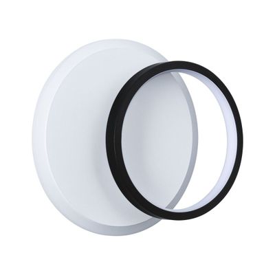 Applique murale LED design 890 lumens lumière blanc neutre ronde Noir/blanc - 2Form PAULMANN