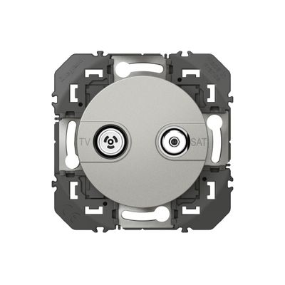 Prise TV et satellite étoile blindée encastrable Aluminium - Dooxie LEGRAND