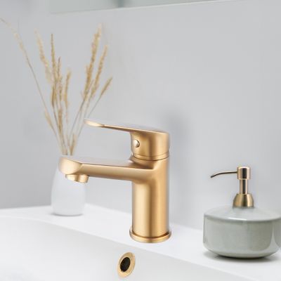 Robinet de salle de bain laiton brossé Rapidfix Sokar - EDOUARD ROUSSEAU