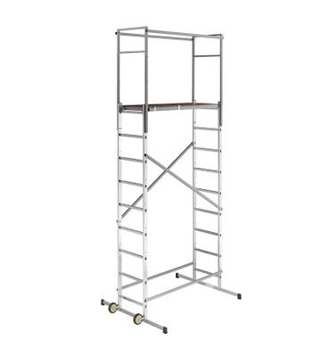 Echafaudage roulant pour escalier HobbyStep H5 - 2,50 / 4,50 m aluminium - HAILO