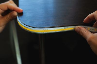 Ruban LED COB 5m prêt à l'emploi blanc chaud avec interrupteur 24W 12V GEFOM