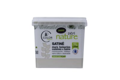 Peinture naturelle murale Ombre satin 1 L - DEFI NATURE