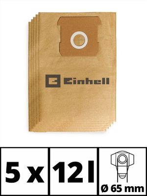 Sac aspirateur 12 litres par 5 - EINHELL