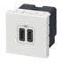 Prise encastrable double USB-C 2 modules Blanc - Mosaic LEGRAND