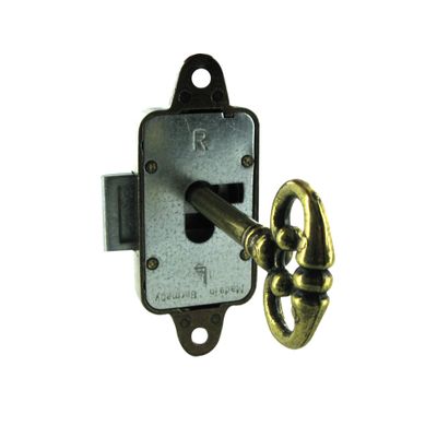 Serrure en applique acier bronzé pour porte gauche axe 20 mm CIME