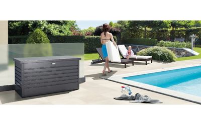 Coffre de jardin 460 litres en acier BIOHORT