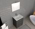 Meuble de salle de bains Volta 3 tiroirs L60 x H88 x P46 cm bois mélaminé gris