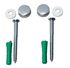 Vis métal cache tête chromée 6 x 70 mm pour cuvette ou bidet par 2 WIRQUIN