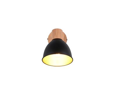 Spot E27 Delume noir et bois 40W - REALITY