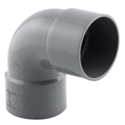 Coude PVC évacuation 87° femelle/femelle Ø50 - FITT