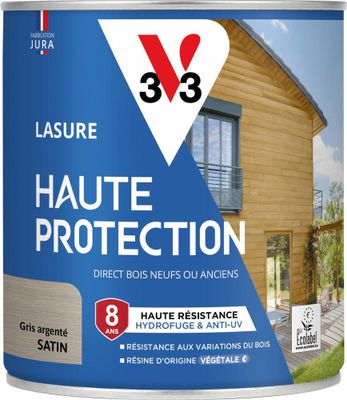 Lasure Haute Protection 8 ans satin gris argente 0,75 L - V33