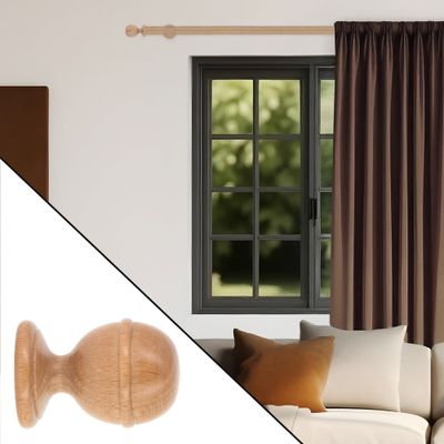 Embout déco pluton à visser en bois diam 35 mm Finition Hêtre - MOBOIS