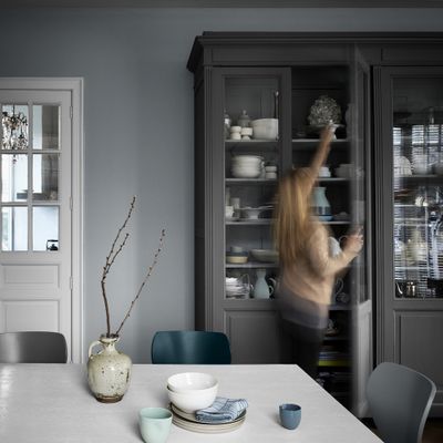 Peinture Crème de Couleur Bleu Gris satin 2,5 l - DULUX VALENTINE