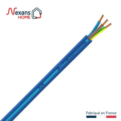 Câble électrique FR-N1 X6G3 3G6 mm² sans halogène pour sécurité incendie 50 m - NEXANS