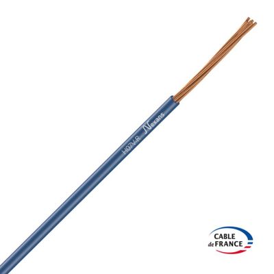 Fil électrique H07V-R 16 mm² semi-rigide bleu au mètre - NEXANS