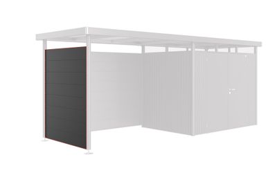 Paroi d'auvent pour abri de jardin AUVENT HIGHLINE H3 GRISFONCE  BIOHORT Livraison à domicile incluse