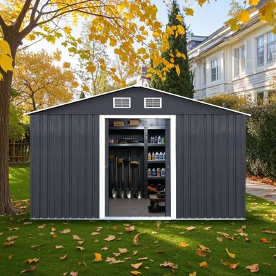 Abri de jardin en métal grand volume avec toit 2 pentes 5,29 m², Livraison à domicile incluse - HABRITA