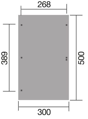 Abri carport simple avec avancée de toit plat et arcs, Livraison à domicile incluse - WEKA